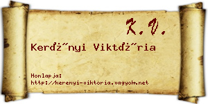 Kerényi Viktória névjegykártya
