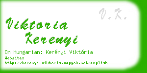 viktoria kerenyi business card